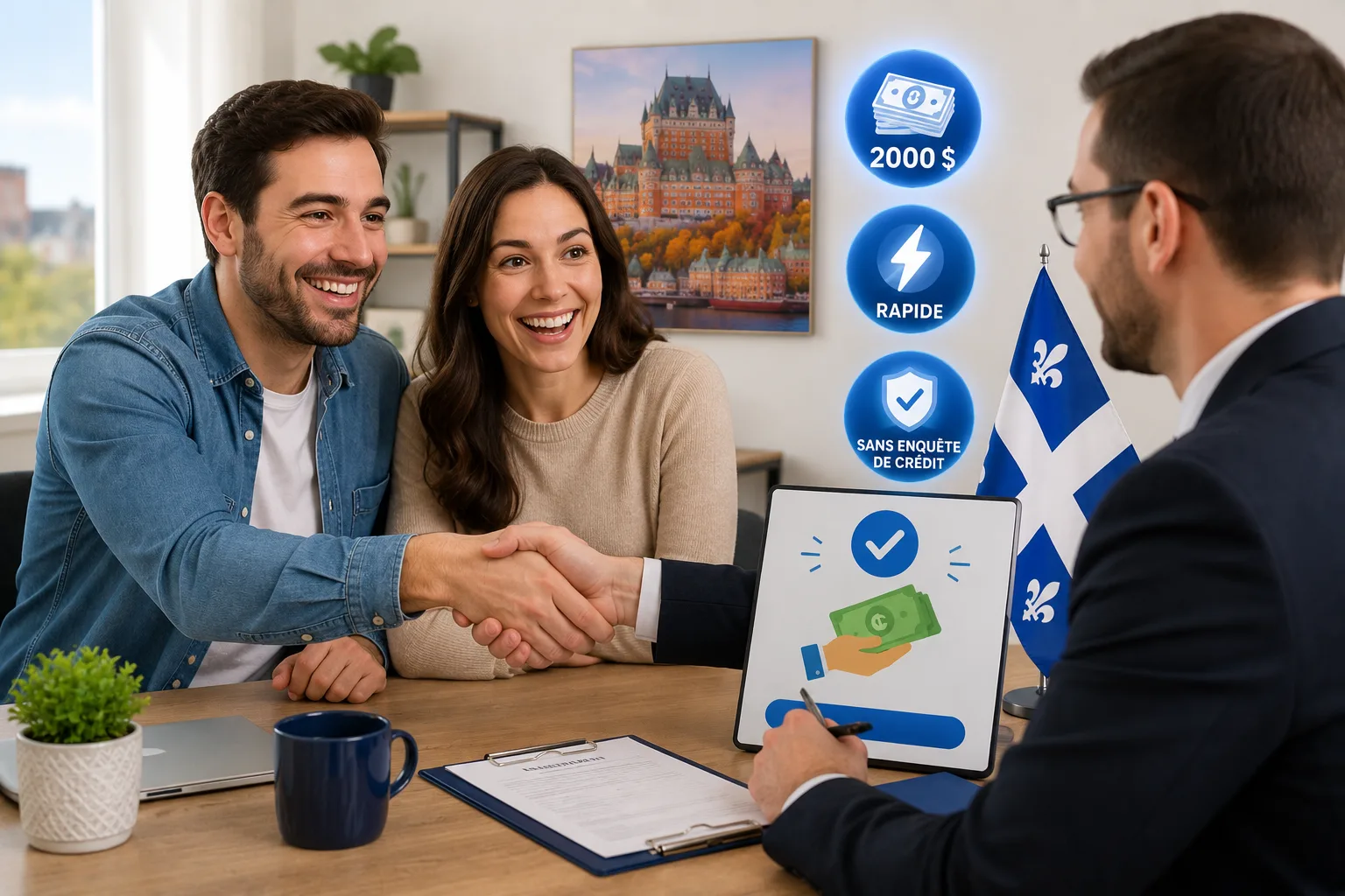 Prêt 2000 $ : obtenir un prêt rapide de 2000 sans enquête de crédit au Québec