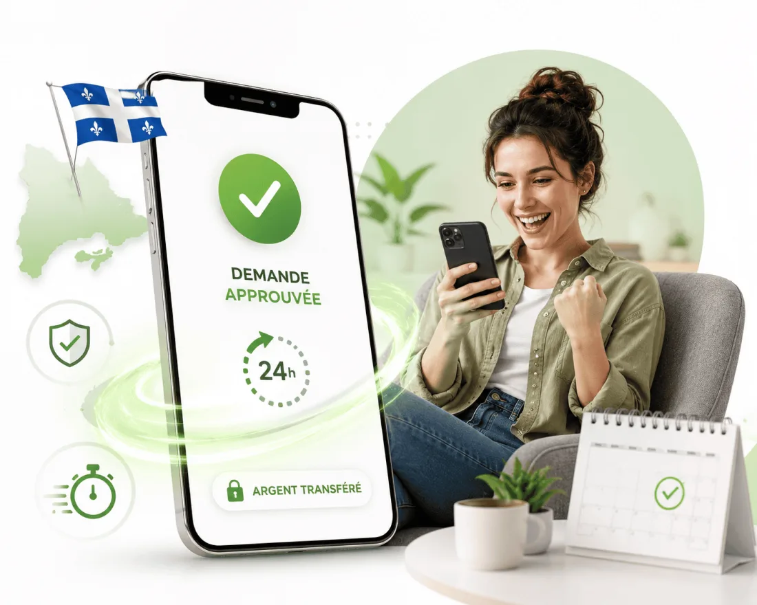 Prêt 500 $ sans refus - obtenez votre argent en moins de 24h au Québec